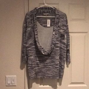 Roz & Ali 1x, shimmery layered look shirt